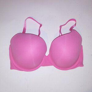 Victoria Secret Bra 36DD Pink Push Up Perfect Shape Micro Ribbed Underwire New W